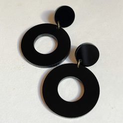 Pendientes metacrilato negros