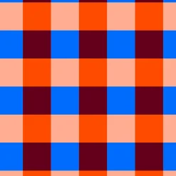 Detalle del estampado de cuadros vichy multicolor de la bolsa de asas Lori Barcelona