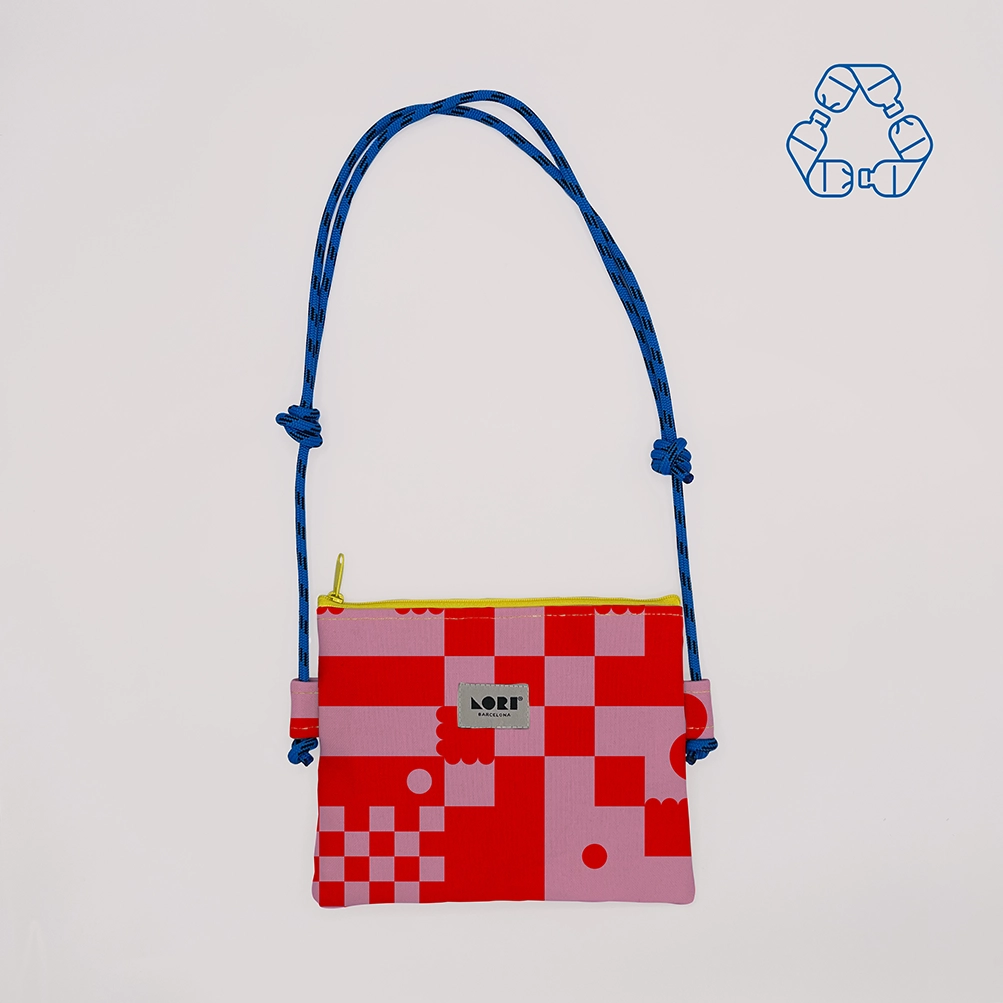 Mini Crossbody TRAMMA Rojo y Rosa