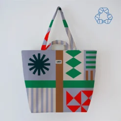 Bolsa de asas de estampado etnia y sostenible de Lori Barcelona